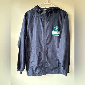 UNCW lightweight jacket Full length zipper with hood size XS